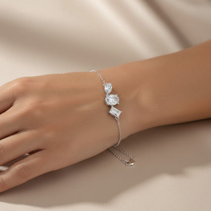 Lab Grown Diamond 2.75 CTW Bracelet -925 Sterling Silver