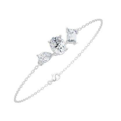 Lab Grown Diamond 2.75 CTW Bracelet -925 Sterling Silver
