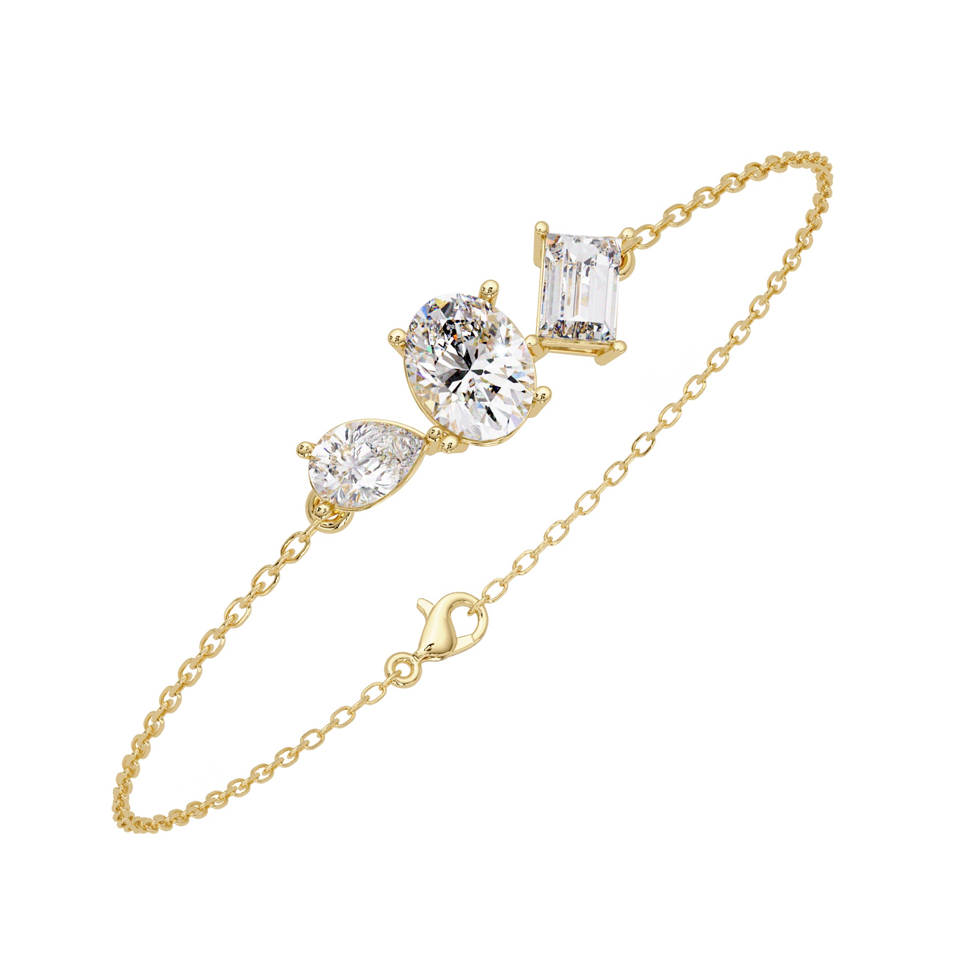 Lab Grown Diamond 2.75 CTW Bracelet -925 Sterling Silver