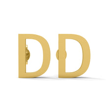 Load image into Gallery viewer, Initial &quot;D&quot; Monogram Stud Earring – Sterling Silver
