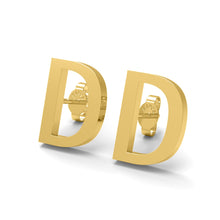 Load image into Gallery viewer, Initial &quot;D&quot; Monogram Stud Earring – Sterling Silver
