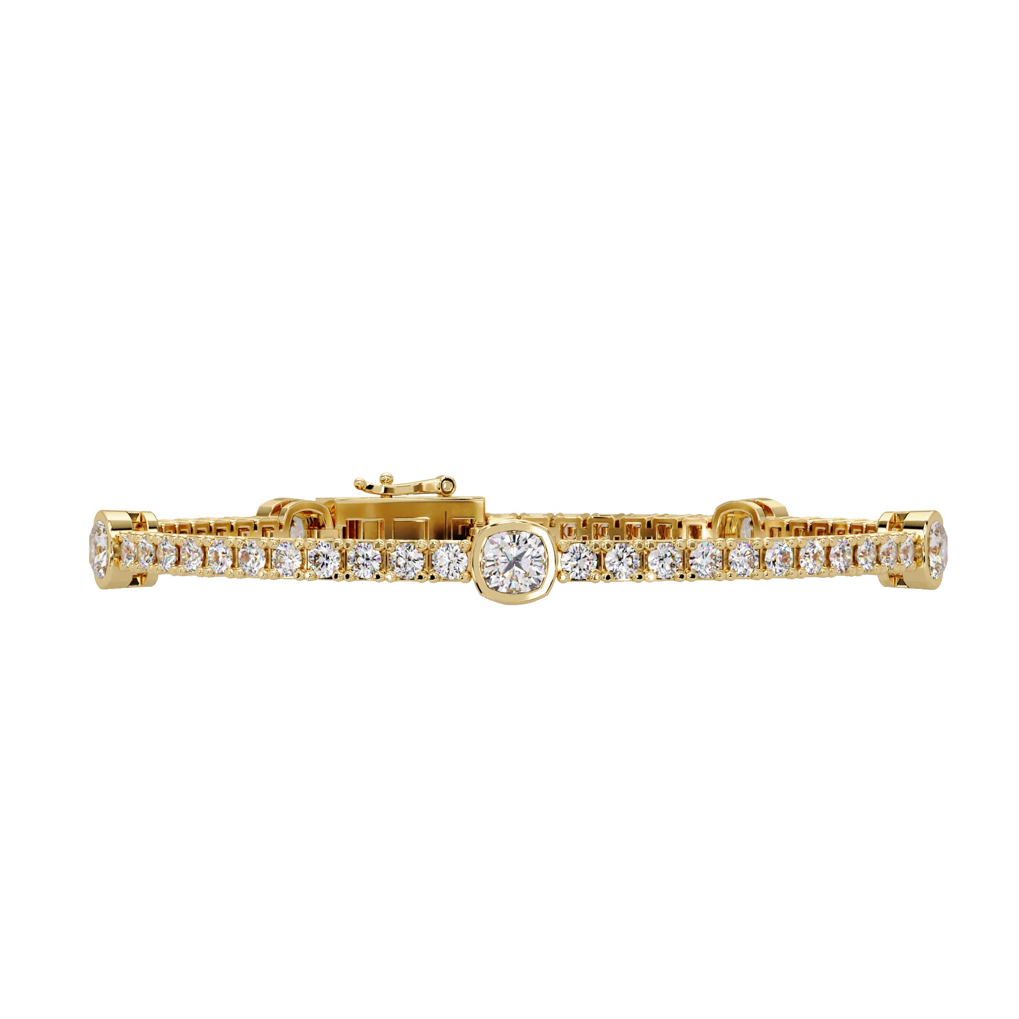 Lab Grown Diamond 4.50 CTW Cushion Tennis Bracelet-925 Sterling Silver