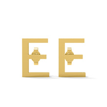 Load image into Gallery viewer, Initial &quot;E&quot; Monogram Stud Earring – Sterling Silver
