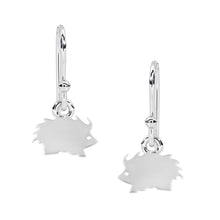 Load image into Gallery viewer, Whimsical Hedgehog Dangle Earrings - Sterling Silver
