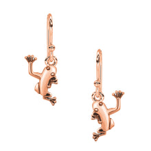 Load image into Gallery viewer, Cheerful Frog Dangle Earrings - Sterling Silver
