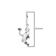 Load image into Gallery viewer, Cheerful Frog Dangle Earrings - Sterling Silver

