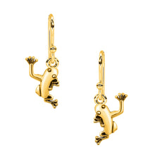 Load image into Gallery viewer, Cheerful Frog Dangle Earrings - Sterling Silver
