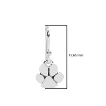 Load image into Gallery viewer, Paw Print Silver Dangle Earrings - Sterling Silver
