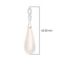 Load image into Gallery viewer, Pearl Teardrop Dangle Earrings – Sterling Silver
