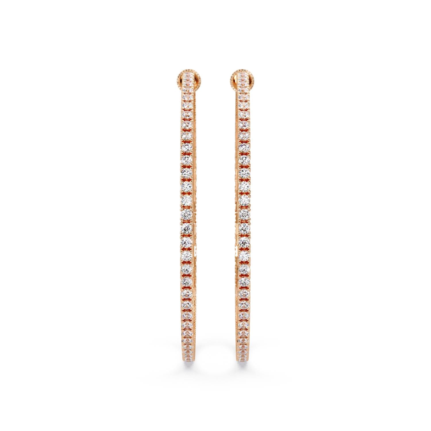 Round 1.80 Ct Lab-Grown Diamond Long Bar Earrings - Sterling Silver