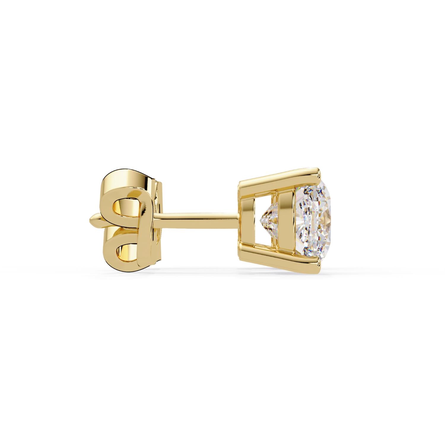 Classic Solitaire Cushion 2.25 Ct Lab-Grown Diamond Stud Earrings - Sterling Silver