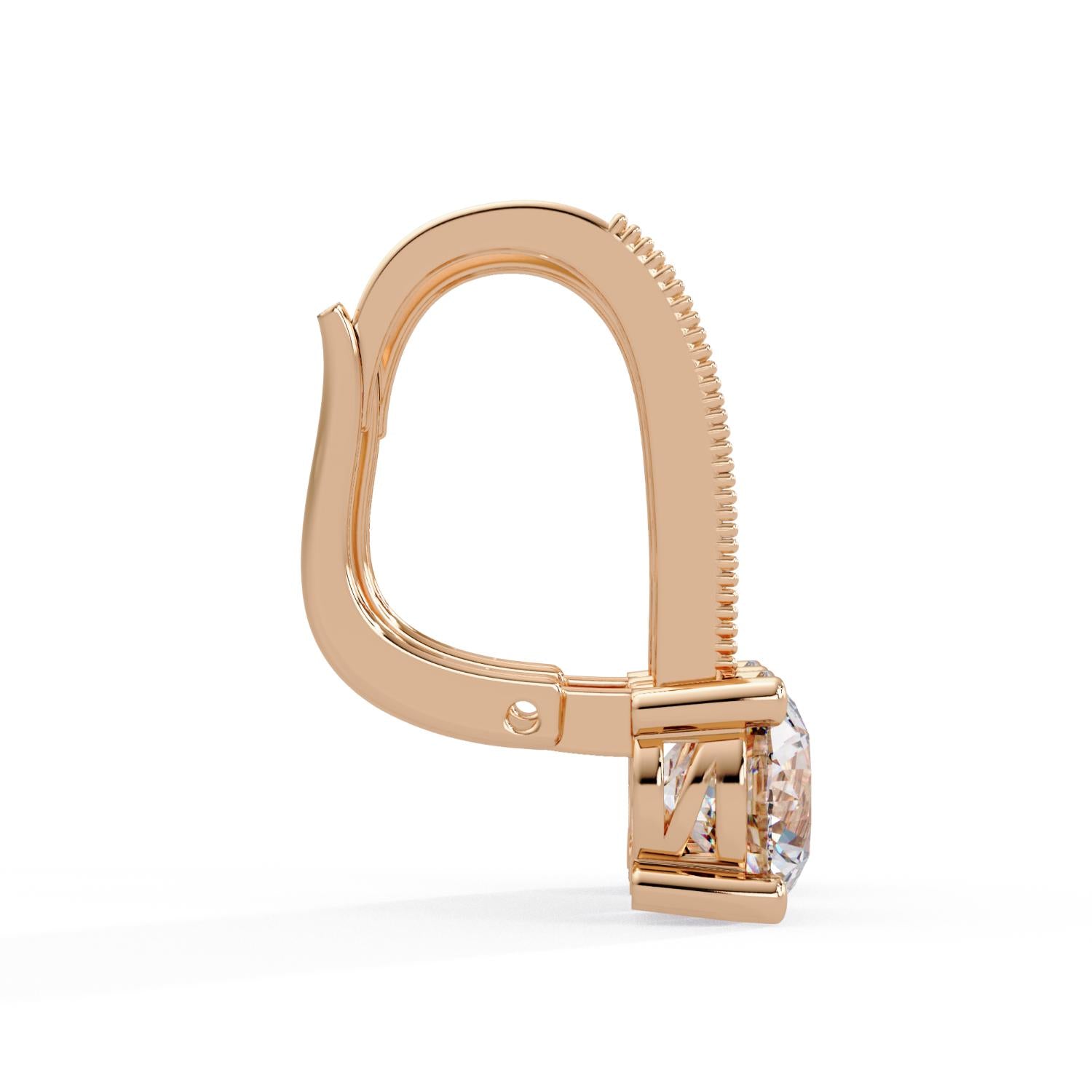 Round 2.20 Ct Lab-Grown Diamond Pavé Hoop Drop Earrings - Sterling Silver
