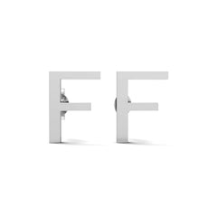 Load image into Gallery viewer, Initial &quot;F&quot; Monogram Stud Earring – Sterling Silver

