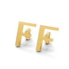 Load image into Gallery viewer, Initial &quot;F&quot; Monogram Stud Earring – Sterling Silver

