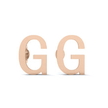 Load image into Gallery viewer, Initial &quot;G&quot; Monogram Stud Earring – Sterling Silver
