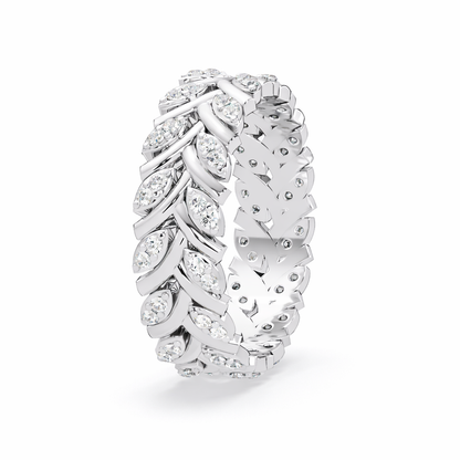 Lab Grown Diamond 0.35 CTW Round Eternity Ring- Sterling Silver