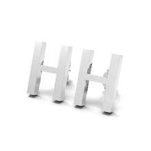 Load image into Gallery viewer, Initial &quot;H&quot; Monogram Stud Earring – Sterling Silver
