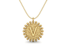 Load image into Gallery viewer, 925 Sterling Silver Initial Necklace - V
