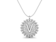 Load image into Gallery viewer, 925 Sterling Silver Initial Necklace - V
