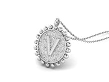 Load image into Gallery viewer, 925 Sterling Silver Initial Necklace - V
