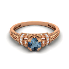 Load image into Gallery viewer, London Blue Topaz Intricate Vintage Design Ring – Sterling Silver
