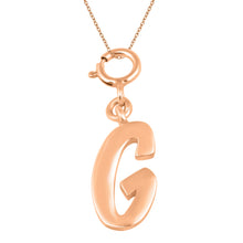 Load image into Gallery viewer, Personalized Letter Pendant - Rose Gold Vermeil
