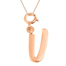 Load image into Gallery viewer, Personalized Letter Pendant - Rose Gold Vermeil
