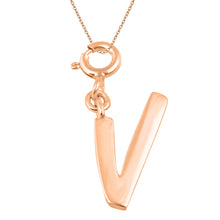 Load image into Gallery viewer, Personalized Letter Pendant - Rose Gold Vermeil

