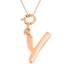 Load image into Gallery viewer, Personalized Letter Pendant - Rose Gold Vermeil
