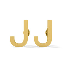 Load image into Gallery viewer, Initial &quot;J&quot; Monogram Stud Earring – Sterling Silver
