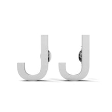 Load image into Gallery viewer, Initial &quot;J&quot; Monogram Stud Earring – Sterling Silver
