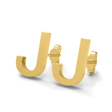 Load image into Gallery viewer, Initial &quot;J&quot; Monogram Stud Earring – Sterling Silver
