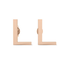 Load image into Gallery viewer, Initial &quot;L&quot; Monogram Stud Earring – Sterling Silver
