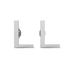 Load image into Gallery viewer, Initial &quot;L&quot; Monogram Stud Earring – Sterling Silver
