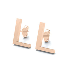Load image into Gallery viewer, Initial &quot;L&quot; Monogram Stud Earring – Sterling Silver
