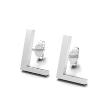 Load image into Gallery viewer, Initial &quot;L&quot; Monogram Stud Earring – Sterling Silver
