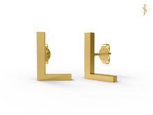 Load image into Gallery viewer, Initial &quot;L&quot; Monogram Stud Earring – Sterling Silver
