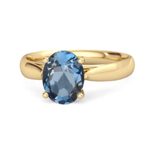 Load image into Gallery viewer, London Blue Topaz Classic Solitaire Ring – Sterling Silver
