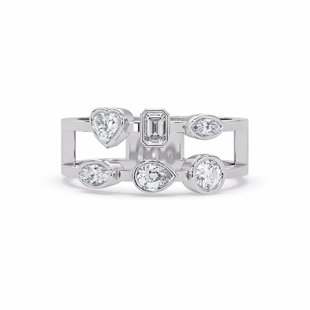 Lab Grown Diamond 0.50 CTW Minimalist Statement Ring- Sterling Silver