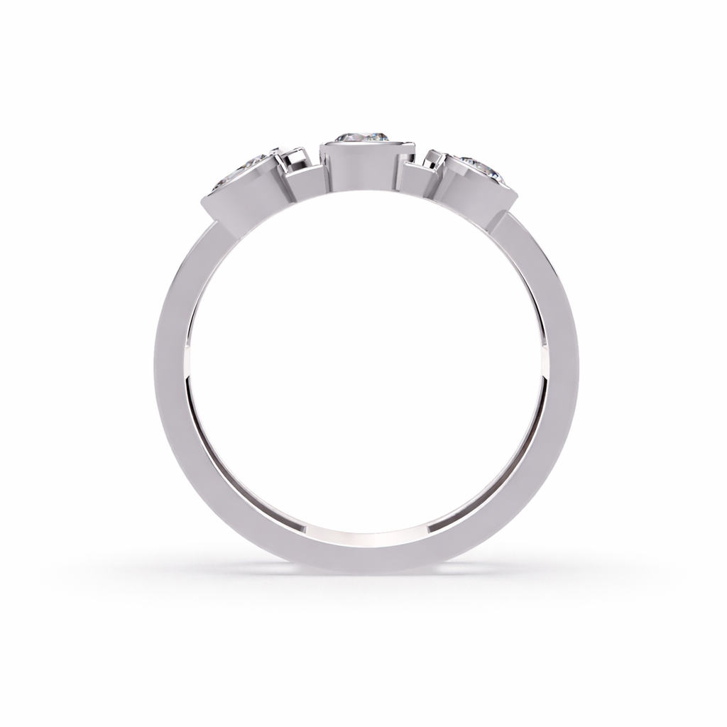 Lab Grown Diamond 0.50 CTW Minimalist Statement Ring- Sterling Silver