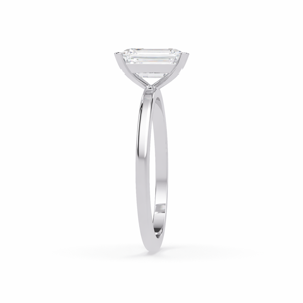 Lab Grown Diamond 2.00 CTW Octagon Solitaire Ring- Sterling Silver