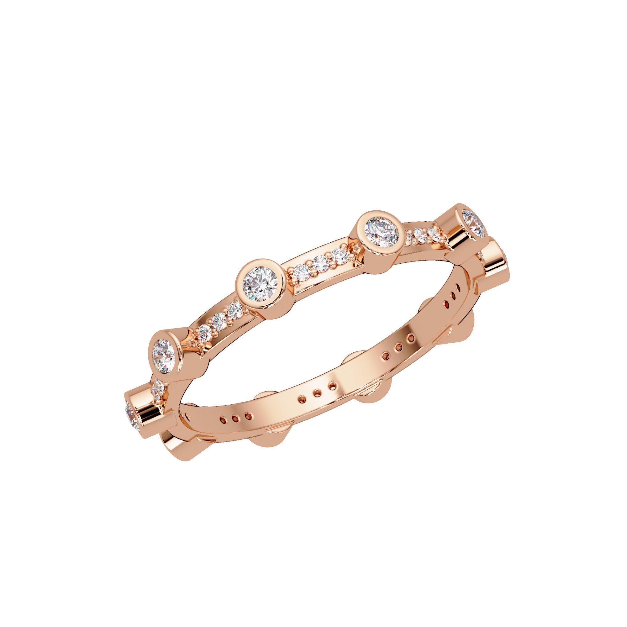 Lab Grown Diamond 0.30 CTW Round Eternity Ring- Sterling Silver