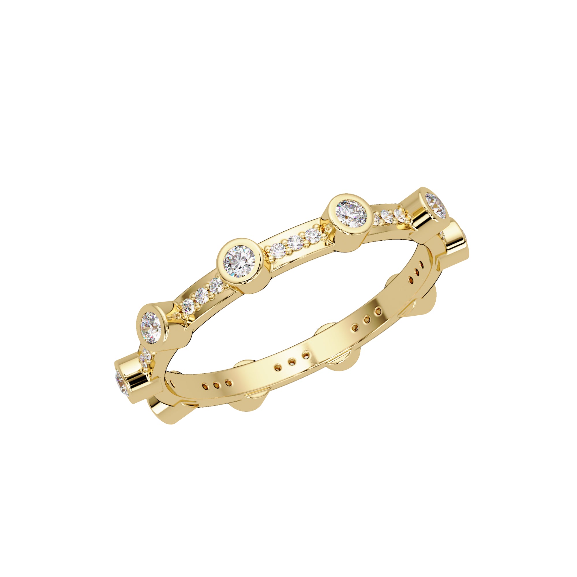 Lab Grown Diamond 0.30 CTW Round Eternity Ring- Sterling Silver