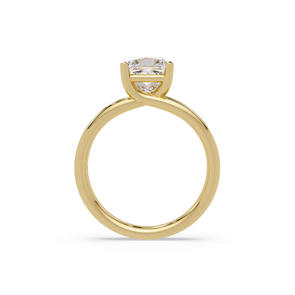 Lab-Grown Diamond 2.00 Ct Square Cut Split Shank Solitaire Ring - Sterling Silver