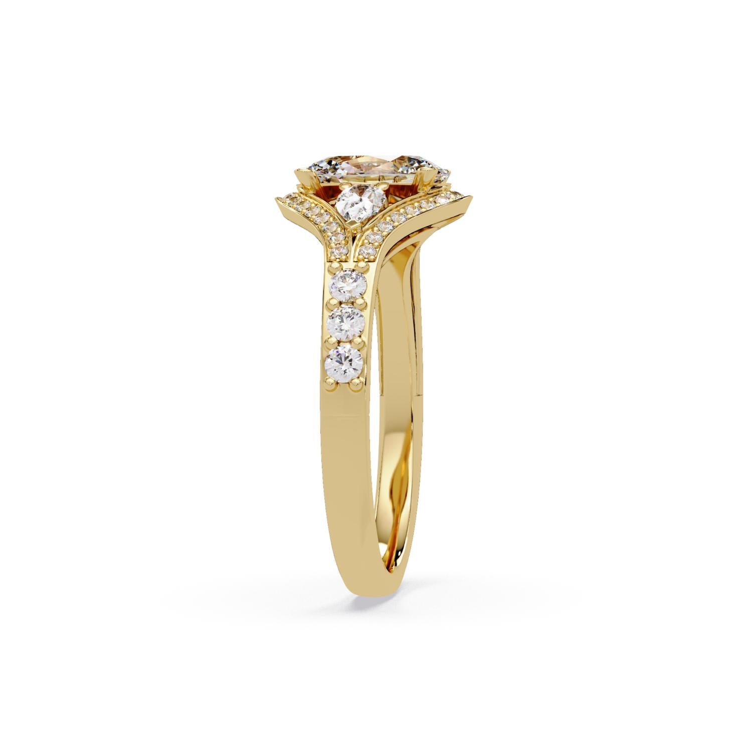 Lab-Grown Diamond 1.55 Ct Oval Halo Three-Stone Ring - Sterling Silver