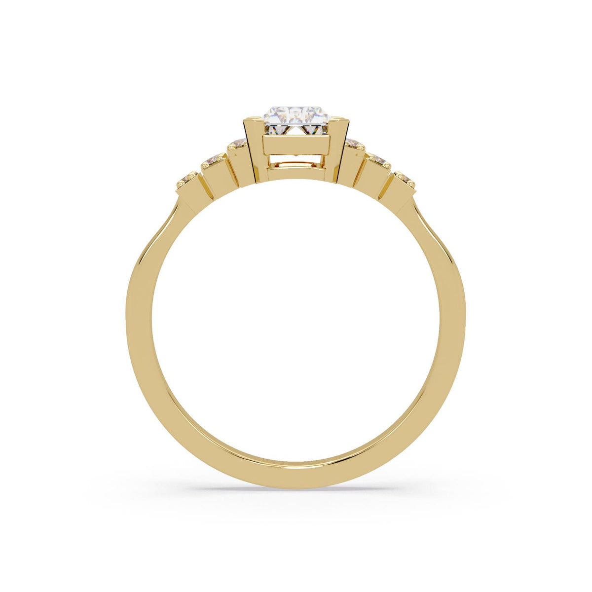 Lab-Grown Diamond 2.30 Ct Octagon Art Deco Step Halo Ring - Sterling Silver