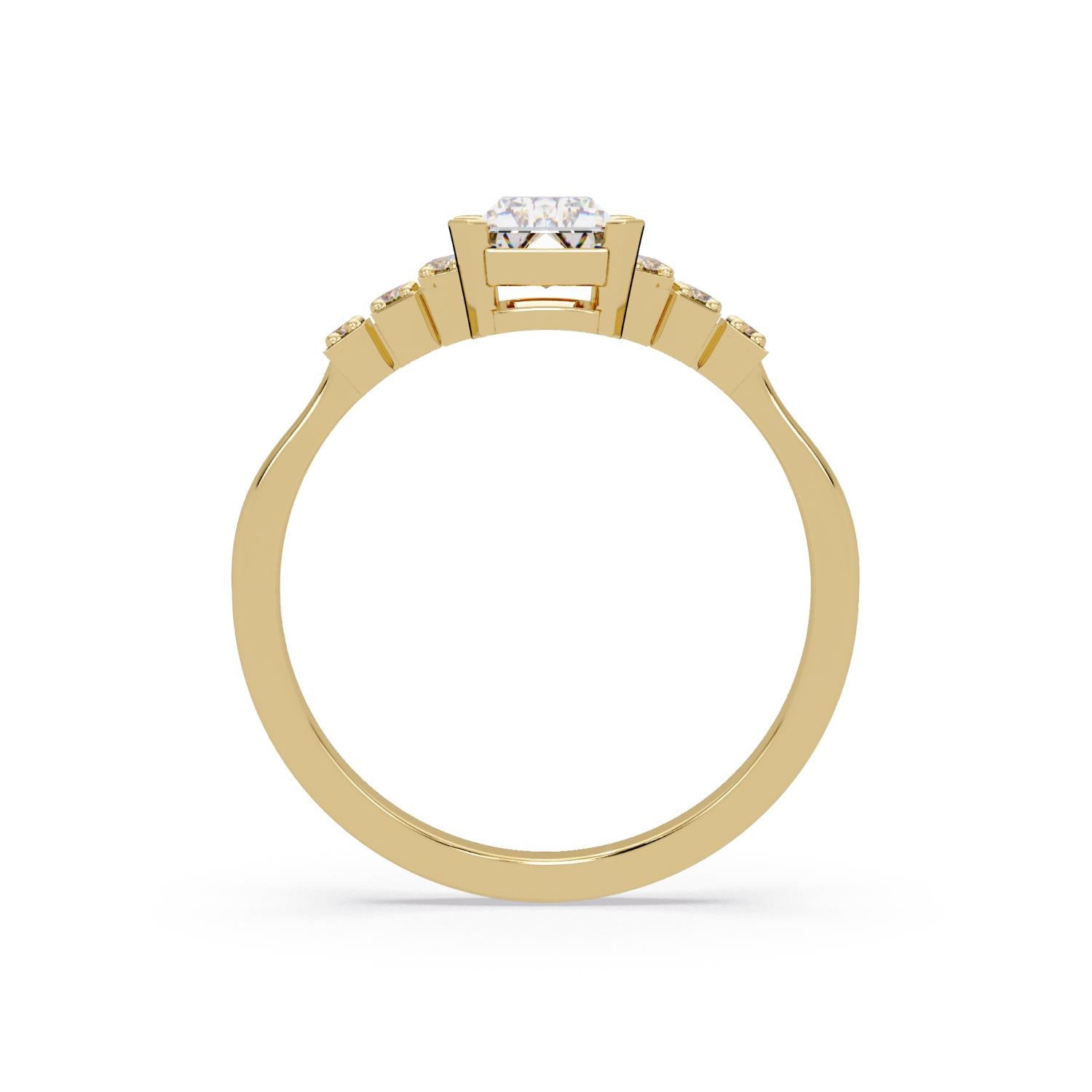 Lab-Grown Diamond 2.30 Ct Octagon Art Deco Step Halo Ring - Sterling Silver