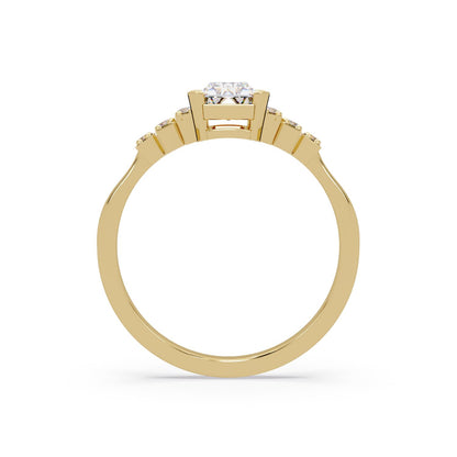 Lab-Grown Diamond 2.30 Ct Octagon Art Deco Step Halo Ring - Sterling Silver