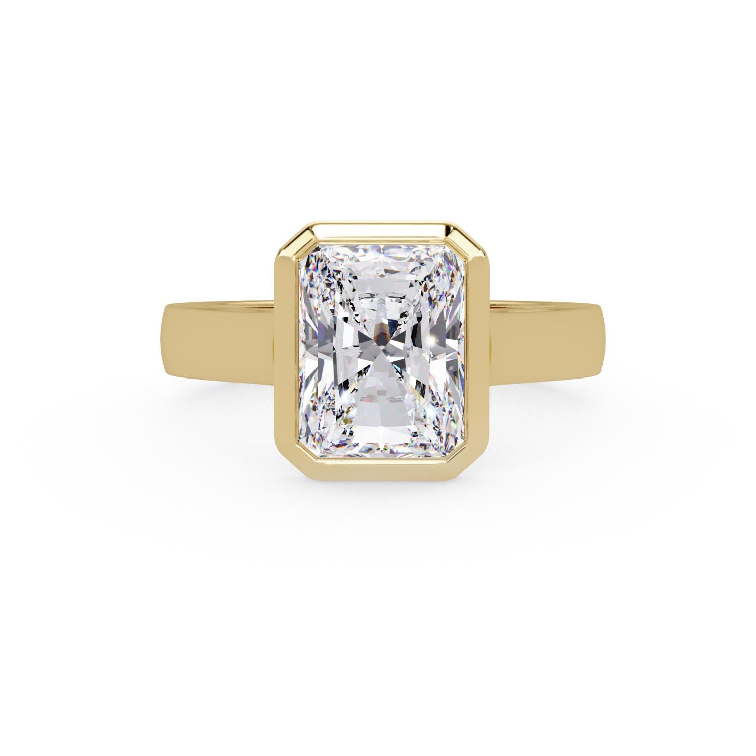 Lab Grown Diamond 7.50mm Square 2.65 Carat Solitaire Ring - 925 Sterling Silver