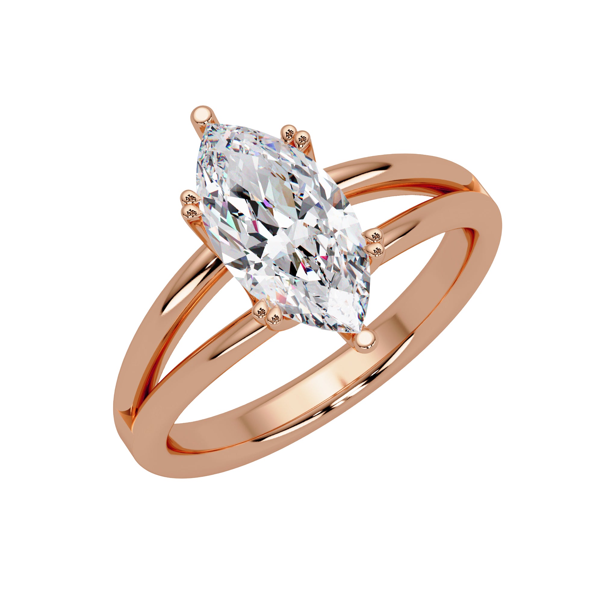 1.50 Ct Marquise Lab-Grown Diamond Solitaire Ring - 925 Sterling Silver
